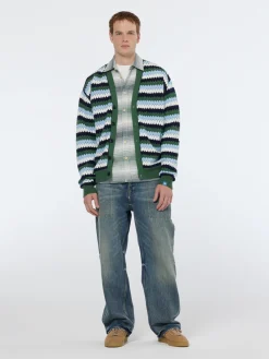 Outlet Crochet dropped shoulder cardigan Knitwear