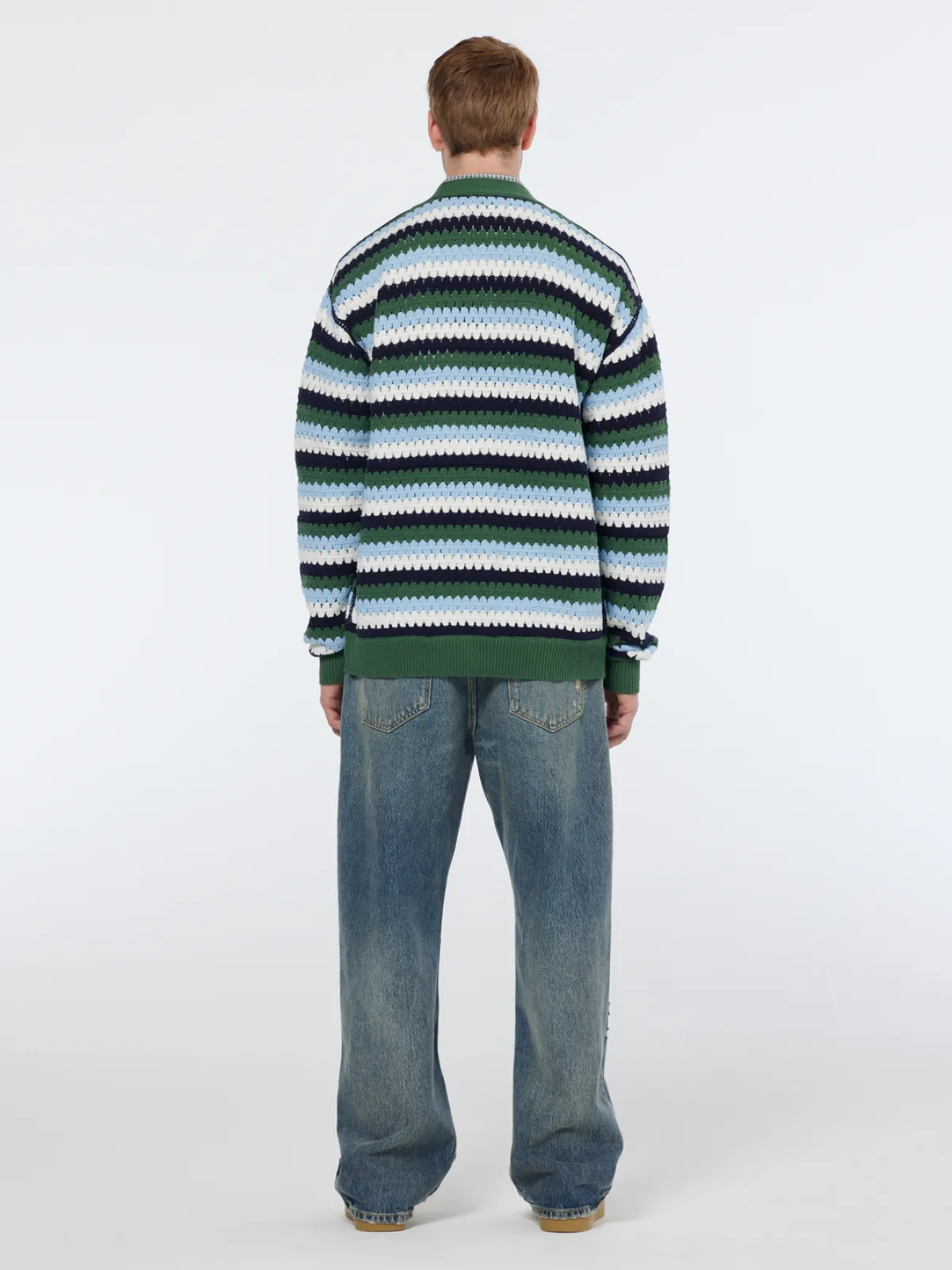 Outlet Crochet dropped shoulder cardigan Knitwear