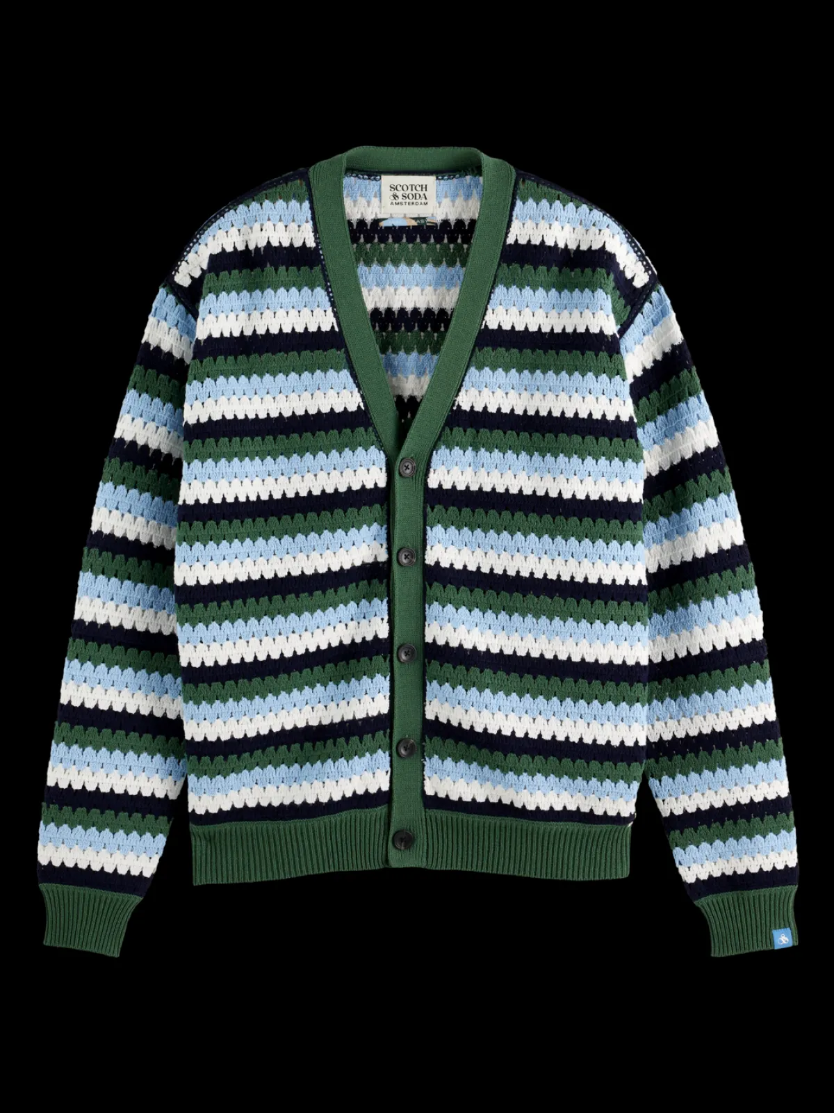 Outlet Crochet dropped shoulder cardigan Knitwear