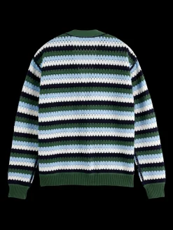 Outlet Crochet dropped shoulder cardigan Knitwear