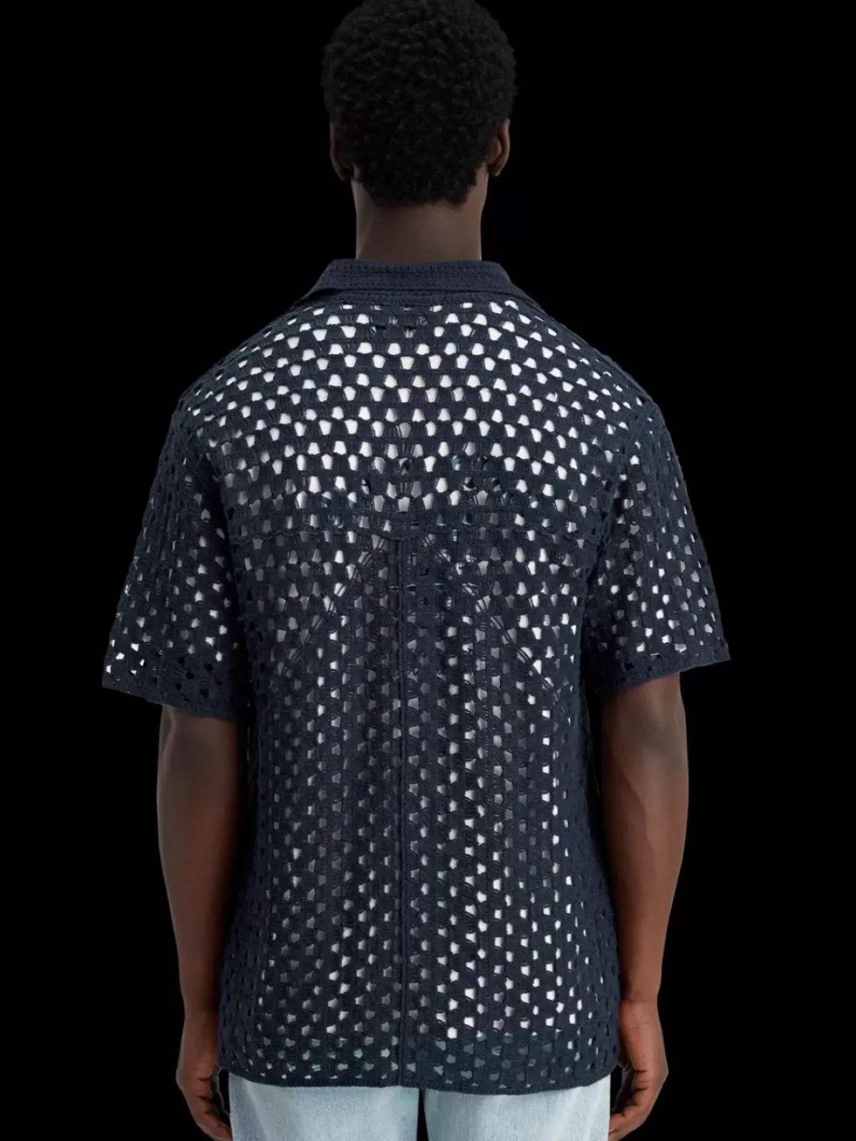 Sale Crochet knitted polo short sleeve T-shirts & Polo Shirts