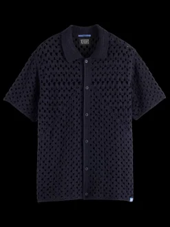 Sale Crochet knitted polo short sleeve T-shirts & Polo Shirts
