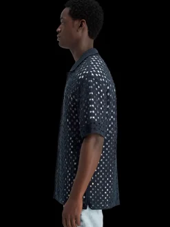 Sale Crochet knitted polo short sleeve T-shirts & Polo Shirts