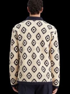 Sale Crochet knitted shirt long sleeves Knitwear