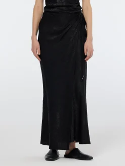 New Crushed Satin Skirt Women Skirts & Shorts