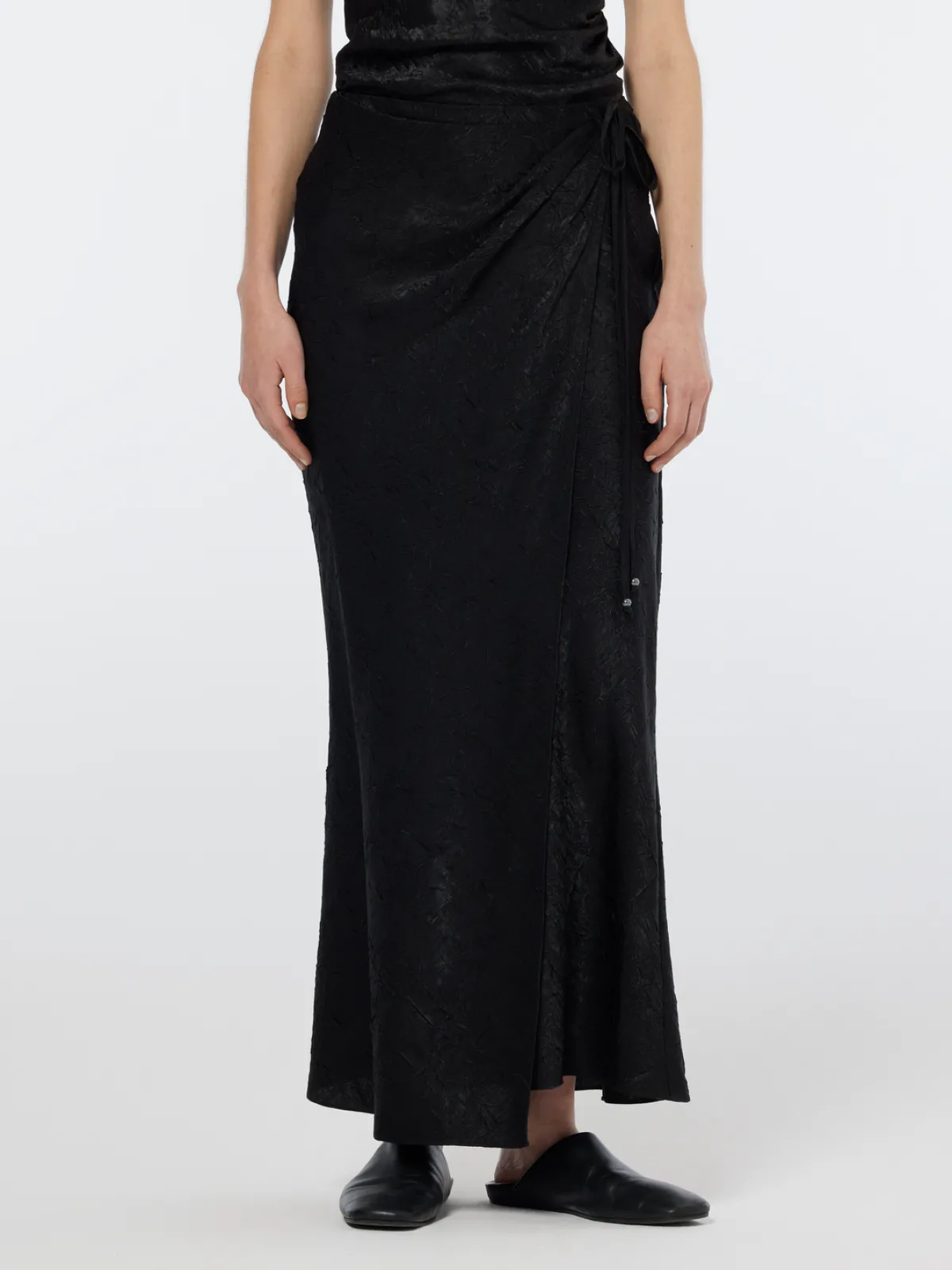 New Crushed Satin Skirt Women Skirts & Shorts
