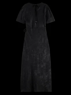 Discount Crushed Satin Wrap Dress Women Dresses & Jumpsuits