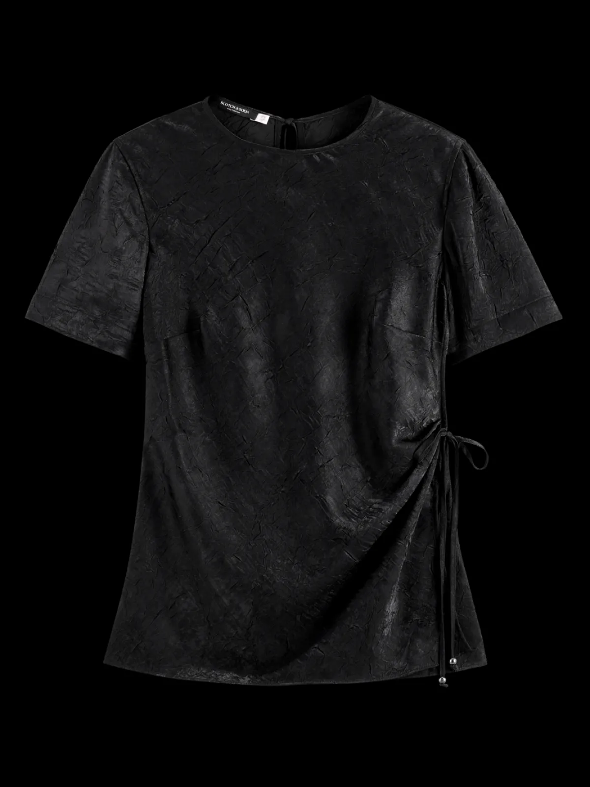 Discount Crushed Satin Wrap Top Women Tops & T-shirts