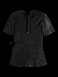 Discount Crushed Satin Wrap Top Women Tops & T-shirts