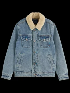 New DENIM WORKWEAR JACKET WITH TEDDY LINING Kids/BOY Jackets & Coats