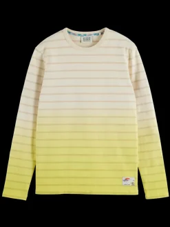 Clearance Dip dye striped ls t-shirt T-shirts & Polo Shirts