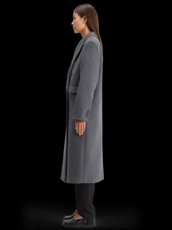 Outlet DOUBLE BREASTED TAILORED WOOL BLEND COAT Women Jackets & Coats
