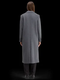 Outlet DOUBLE BREASTED TAILORED WOOL BLEND COAT Women Jackets & Coats