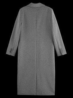 Outlet DOUBLE BREASTED TAILORED WOOL BLEND COAT Women Jackets & Coats