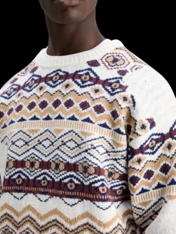 Hot Dropped shoulder jacquard all over Knitwear
