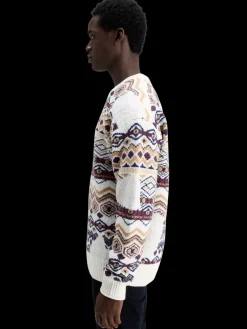 Hot Dropped shoulder jacquard all over Knitwear