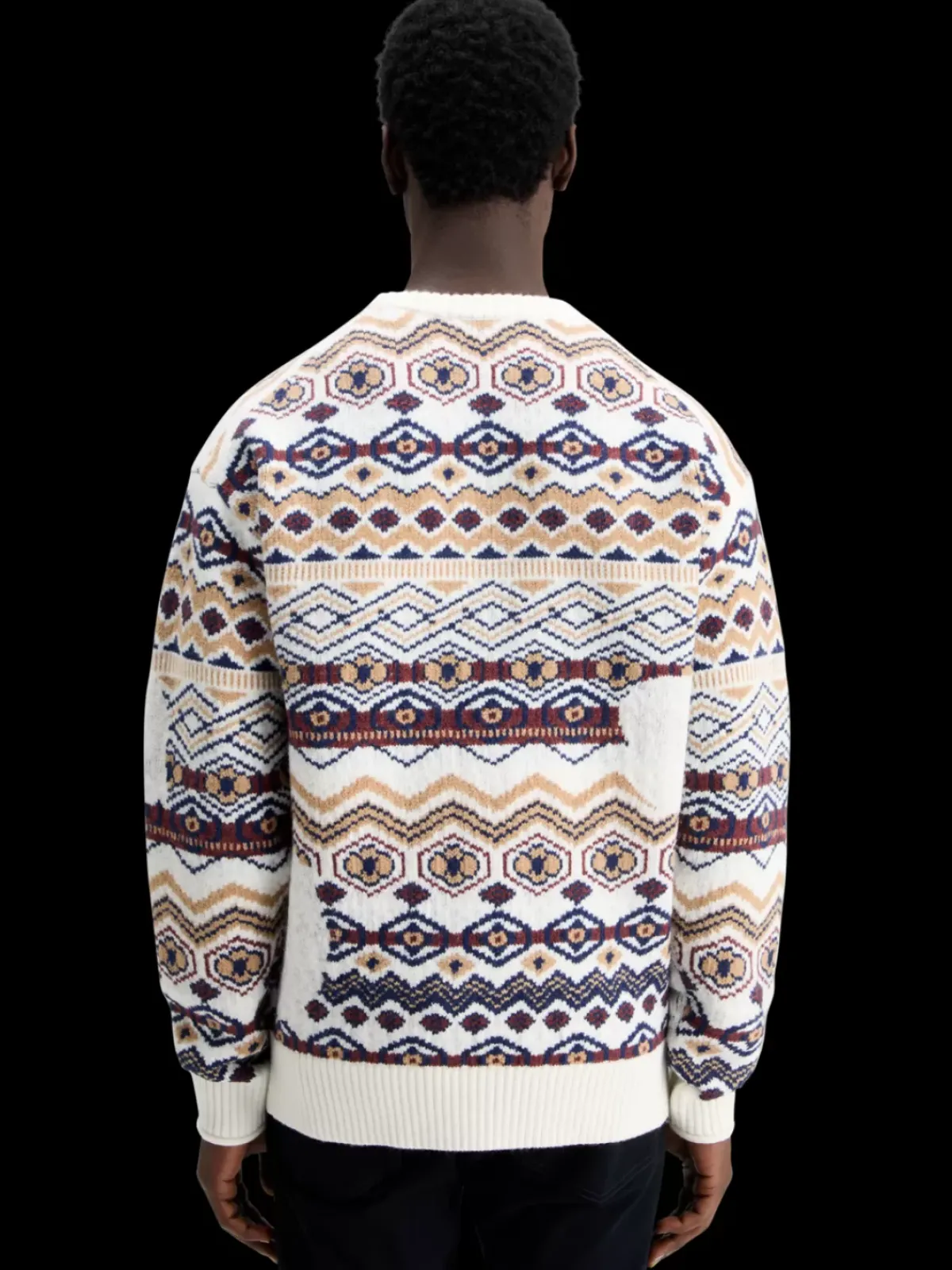Hot Dropped shoulder jacquard all over Knitwear