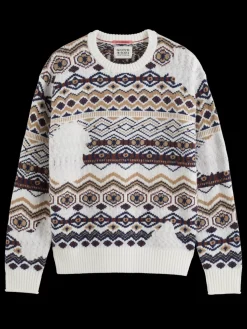 Hot Dropped shoulder jacquard all over Knitwear