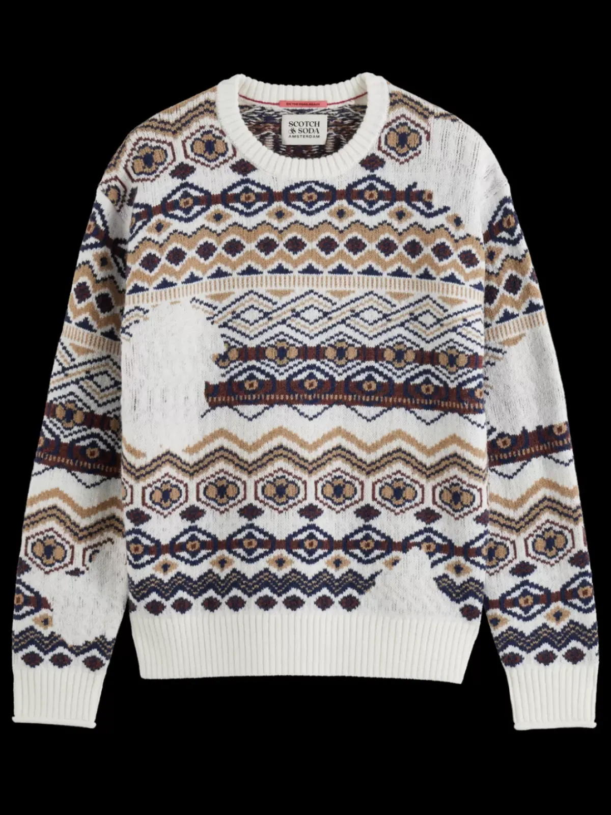 Hot Dropped shoulder jacquard all over Knitwear