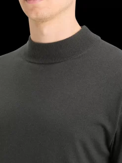 Fashion DROPPED SHOULDER MOCK NECK SWEATER Knitwear