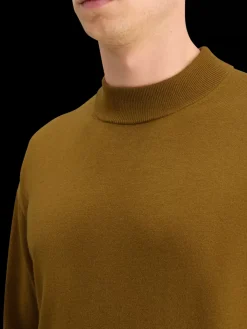 Fashion DROPPED SHOULDER MOCK NECK SWEATER Knitwear