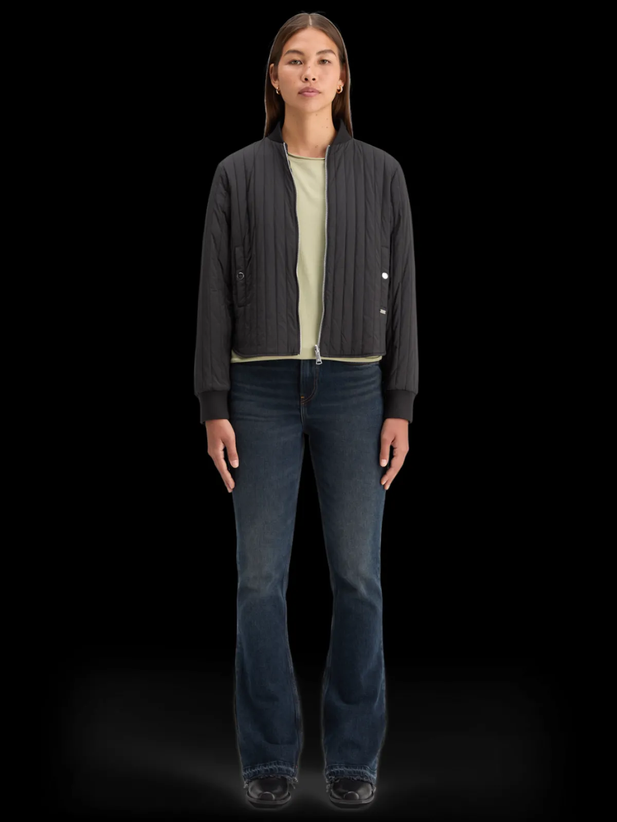 Fashion ELEVATED REVERSIBLE BOMBER Women Jackets & Coats