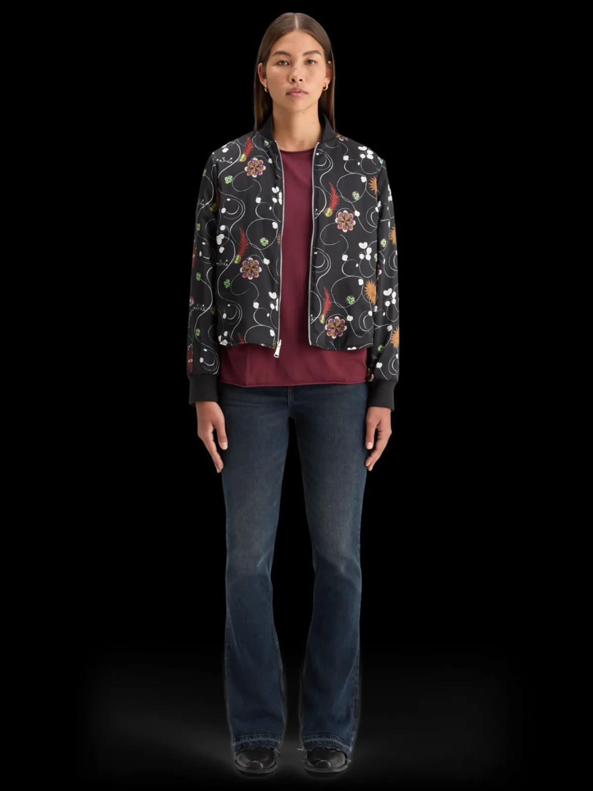 Fashion ELEVATED REVERSIBLE BOMBER Women Jackets & Coats