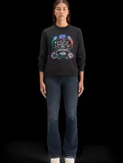 New EMBROIDERED REGULAR FIT SWEATSHIRT Women Sweatshirts & Hoodies