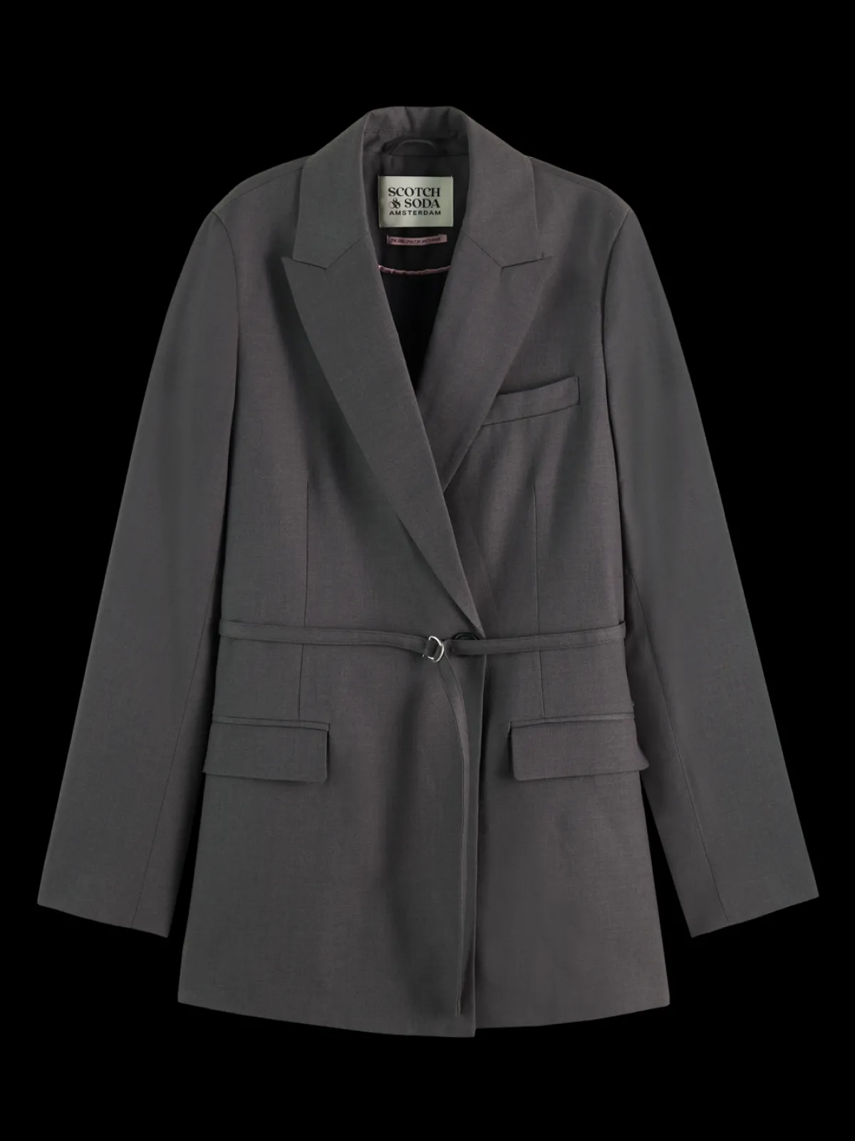 Sale Essential DB TROPICAL WOOL BOYFRIEND BLAZER WITH BELT Women Blazers|Essentials