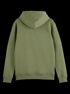 Best Essential logo badge zip-through hoodie Sweatshirts & Hoodies|Essentials