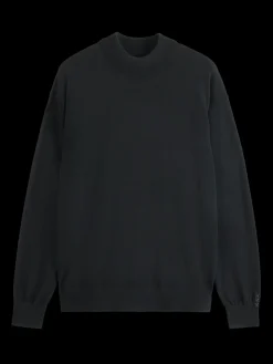 Sale Essential Relaxed fit wool blend mock neck sweater Knitwear|Essentials
