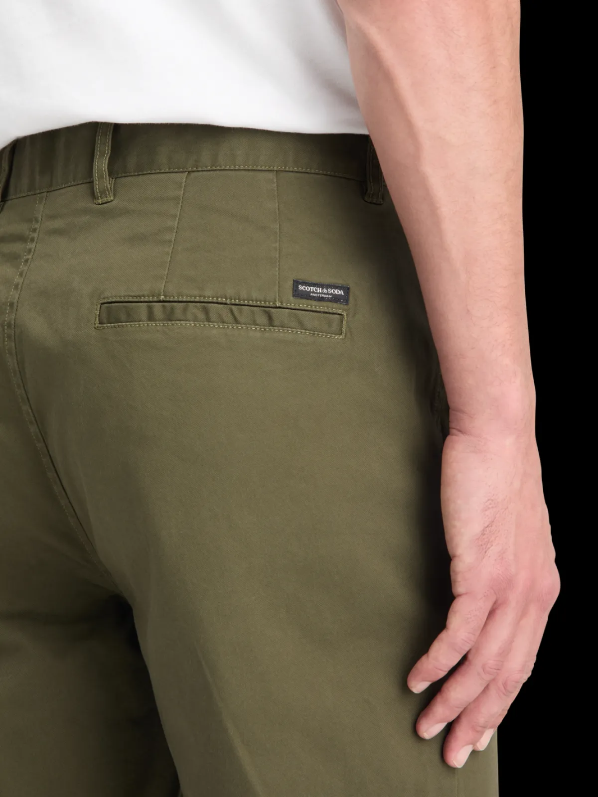 Fashion Essential Stuart - Cotton-blend twill chino Pants|Essentials