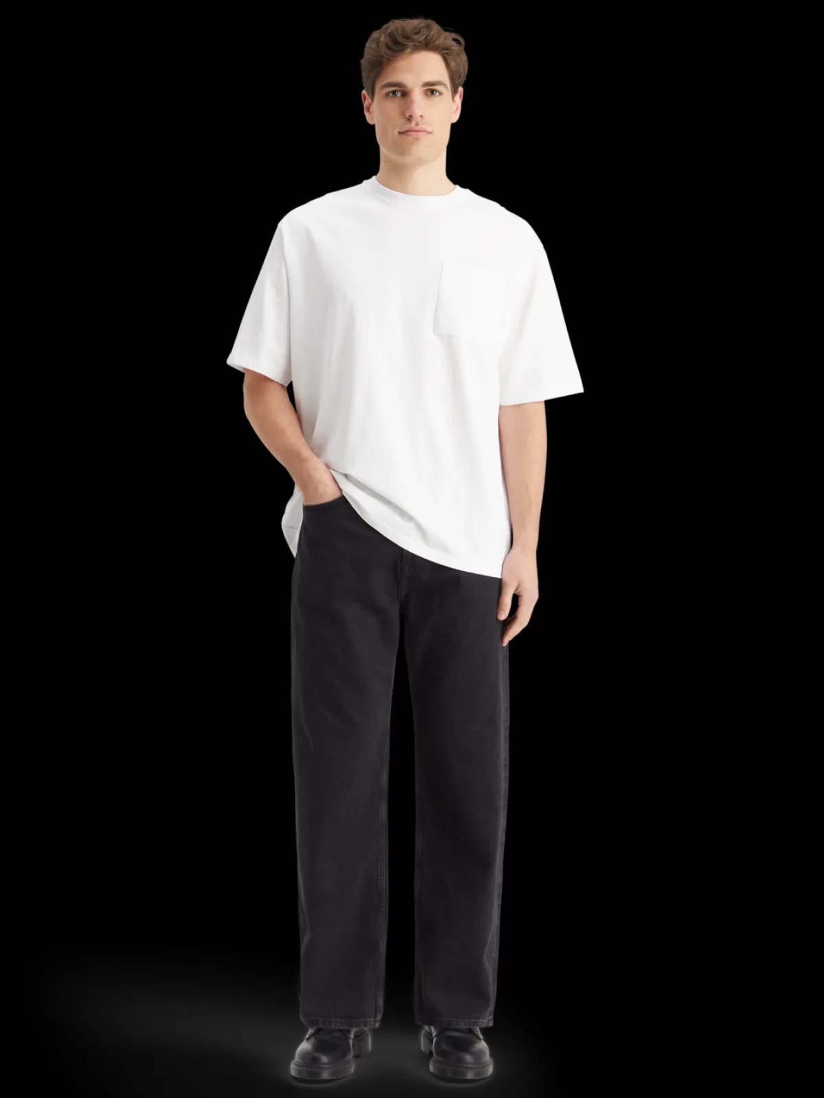 Sale Essential The pitch loose fit jeans - Black Buzz Jeans|Essentials