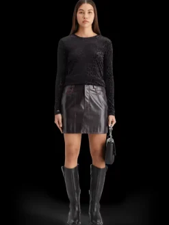 Hot FAUX LEATHER MINI SKIRT Women Skirts & Shorts