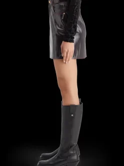 Hot FAUX LEATHER MINI SKIRT Women Skirts & Shorts