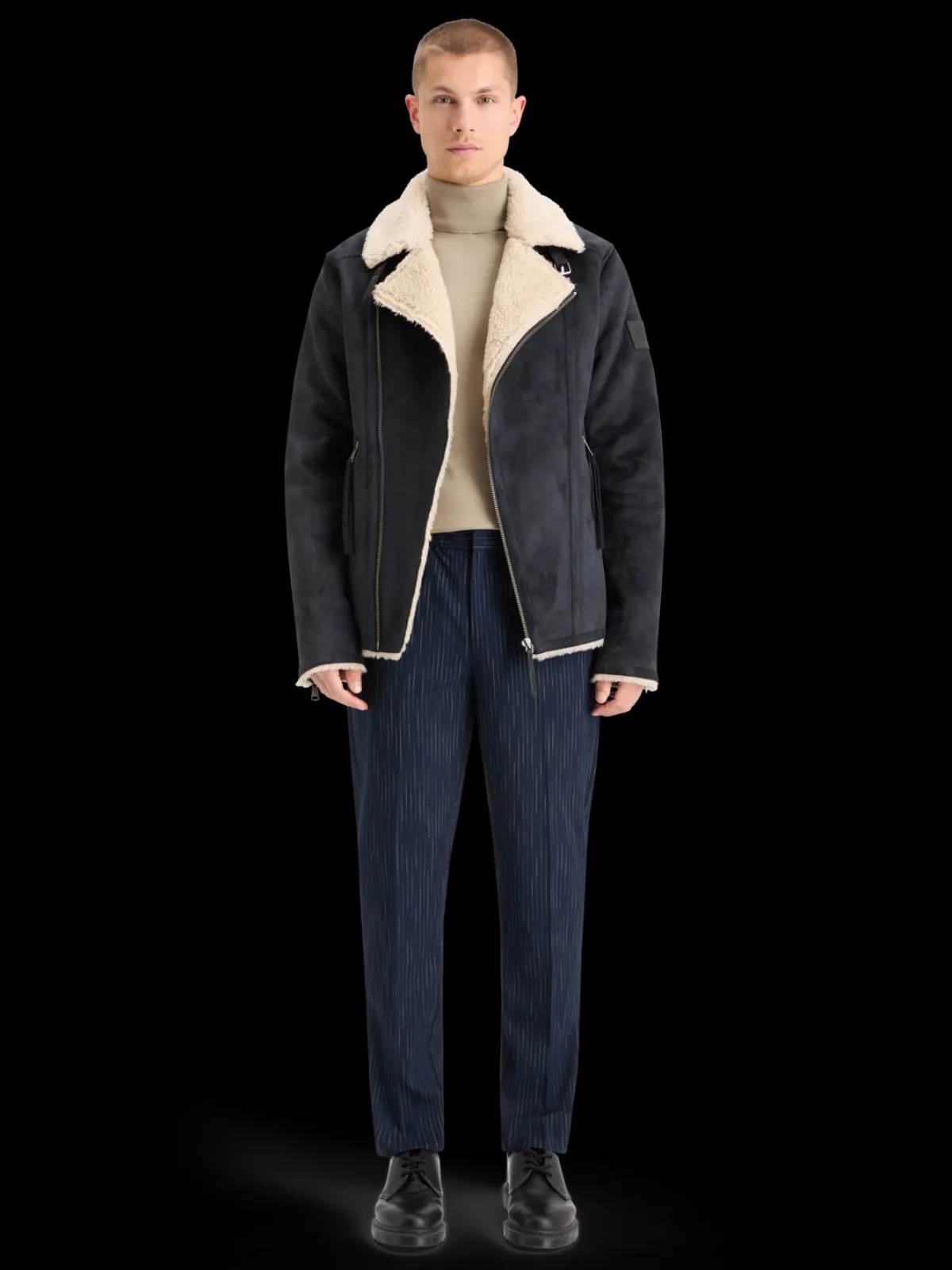 Hot FAUX SHEERLING JACKET Jackets & Coats