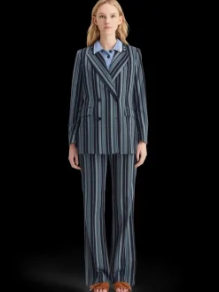 Online Fitted double breasted striped blazer Women Blazers