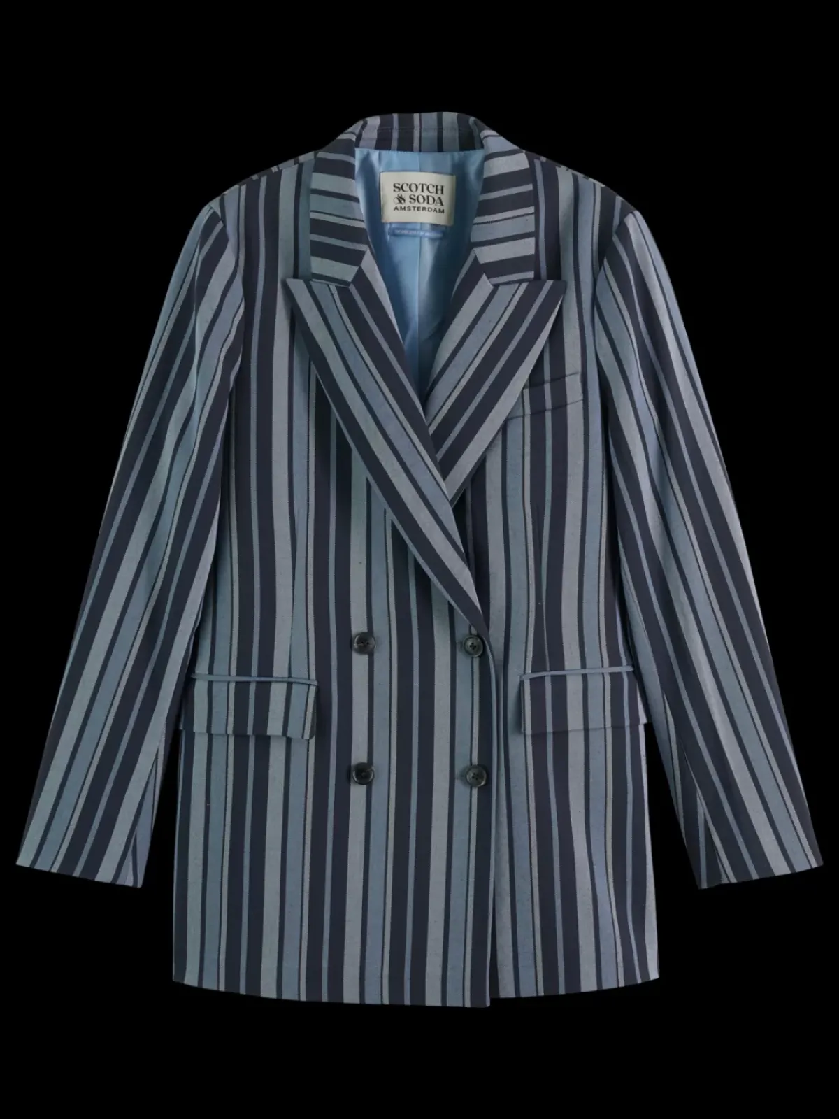 Online Fitted double breasted striped blazer Women Blazers