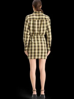 Sale FLANNEL MINI WRAP DRESS Women Dresses & Jumpsuits