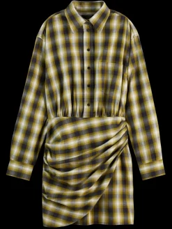 Sale FLANNEL MINI WRAP DRESS Women Dresses & Jumpsuits