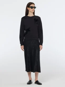 New Flock print artwork regular sweatshirt Women Sweatshirts & Hoodies