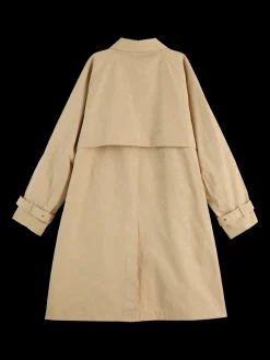 Clearance Floral embossed cotton blend carcoat Women Jackets & Coats
