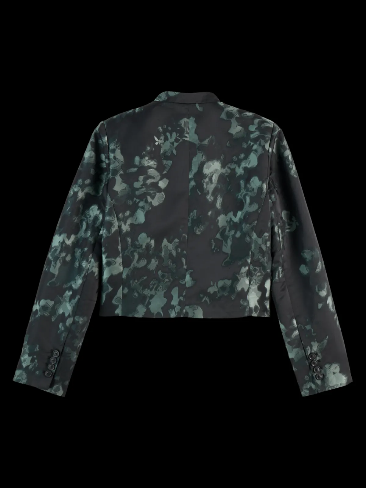 Fashion Floral jacquard cropped blazer Women Blazers