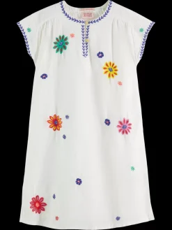 Best Flower embroidered kaftan dress Kids Dresses & Jumpsuits