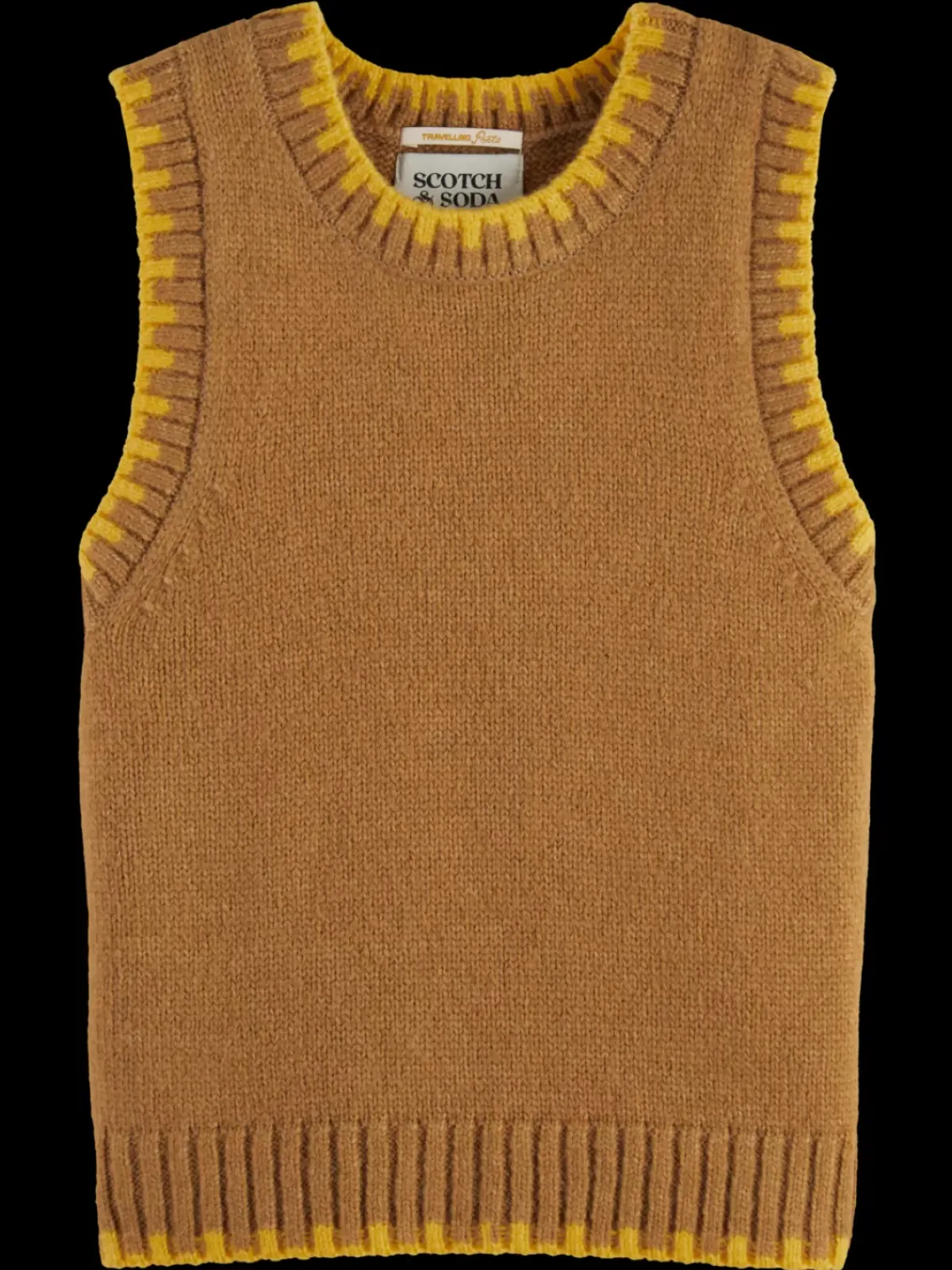 Hot FLUFFY BLANKET STITCH VEST Kids Knitwear