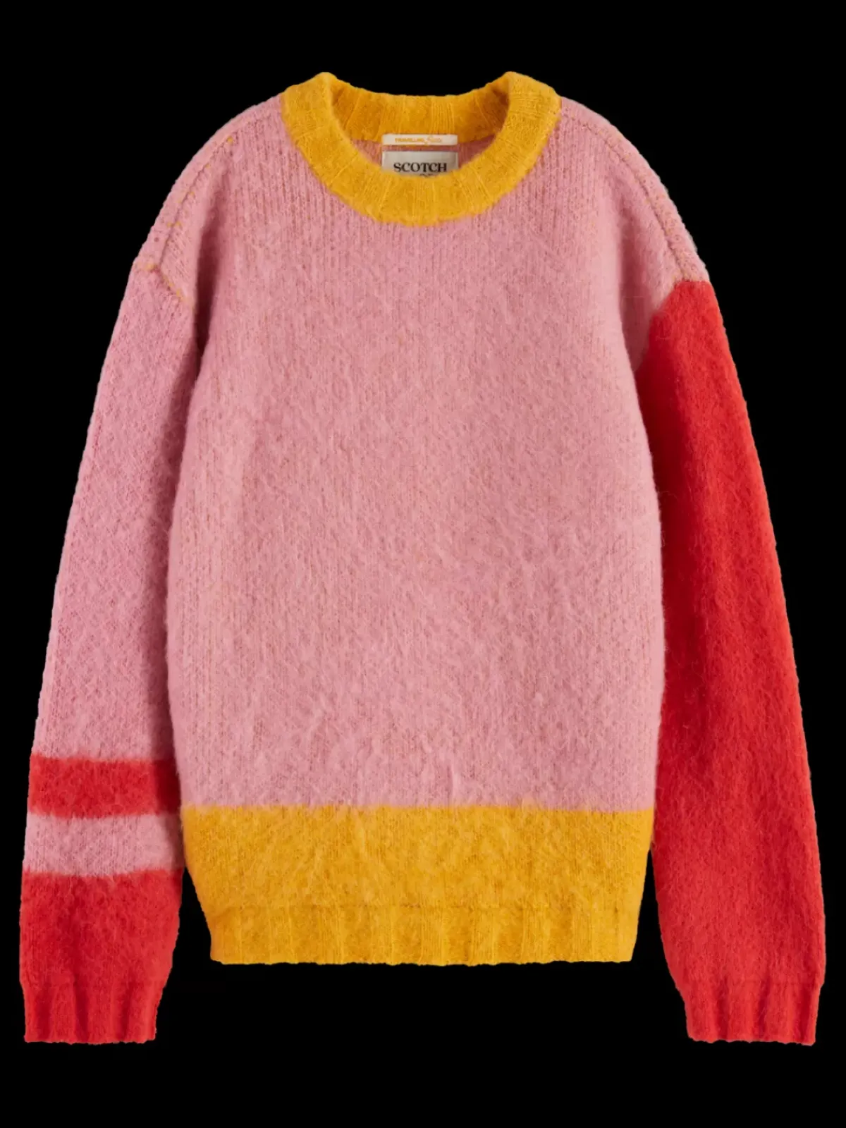 Outlet FLUFFY COLOUR BLOCK PULLOVER Kids Knitwear