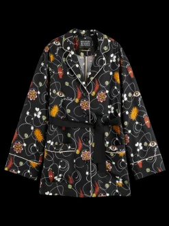 Sale FREE MIND PRINTED PYJAMA BLAZER Women Blazers