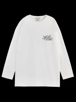 Clearance FRONT BACK ARTWORK OVERSIZED LONG SLEEVE T-SHIRT Women Sweatshirts & Hoodies