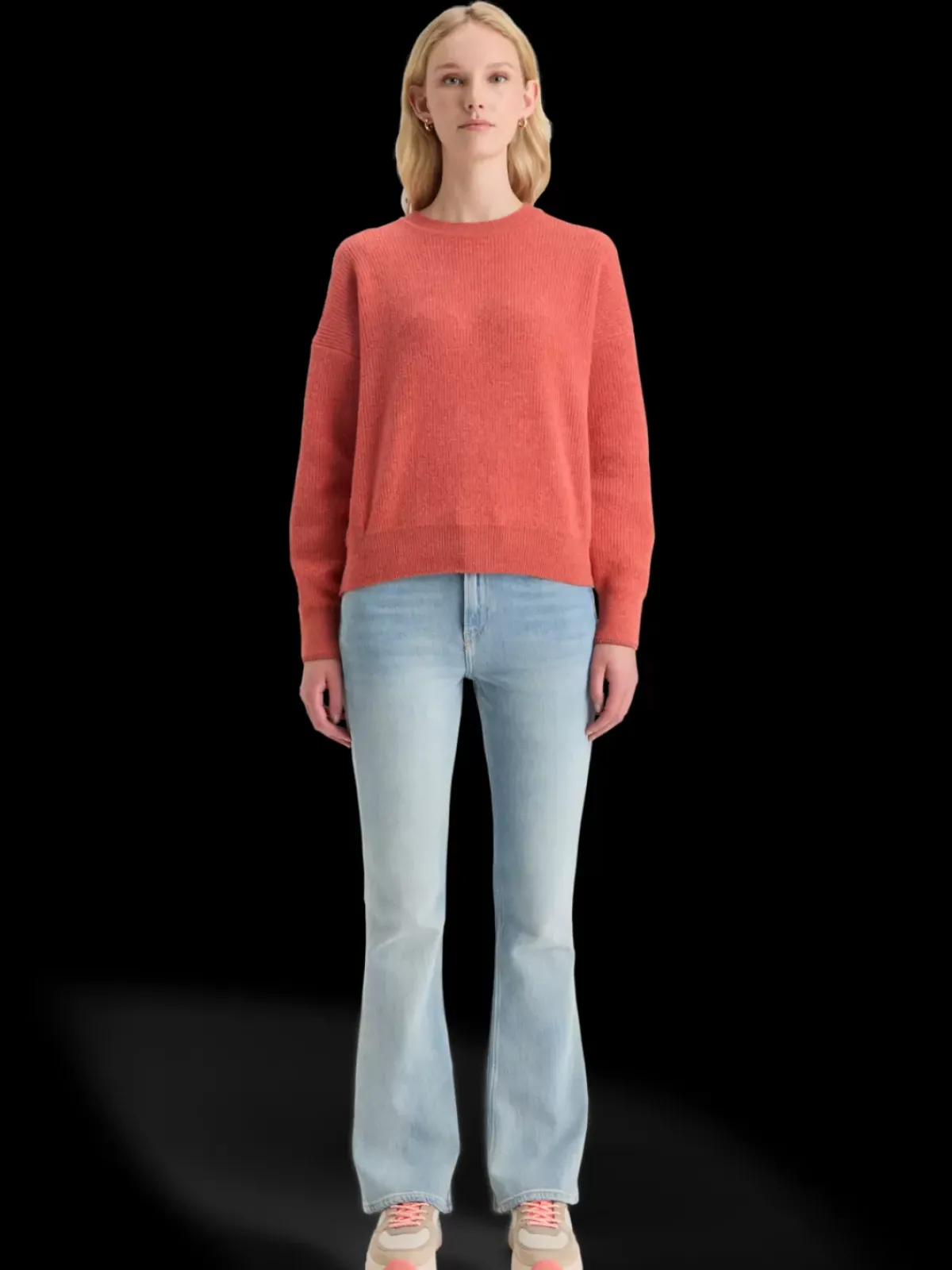 Sale Fuzzy crew neck pullover Women Knitwear
