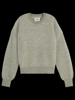 Discount FUZZY CREW NECK PULLOVER Women Knitwear